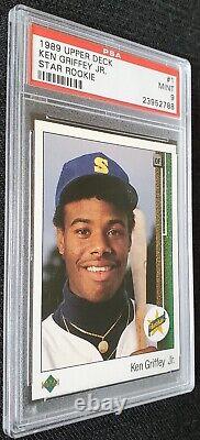 1989 Ken Griffey Jr. Seattle Mariners Rookie Upper Deck Card #1 PSA MINT 9
