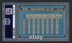 1990 Bowman Ken Griffey Jr. #481 Seattle Mariners Hof Psa 10 Gem Mint 2nd Year