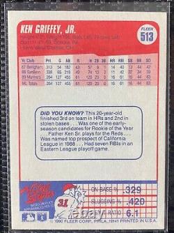 1990 Fleer Ken Griffey Seattle Mariners #513 Baseball Card HOF' ERRORS