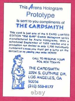 1992 Arena Hologram KEN GRIFFEY JR Prototype PROMO Card HOF Seattle Mariners