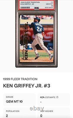 1999 Fleer Tradition #3 Ken Griffey Jr SEATTLE MARINERS