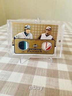 2002 UD Ultimate Collection Ichiro Ken Griffey Jr DUAL GAME USED PATCHES /50