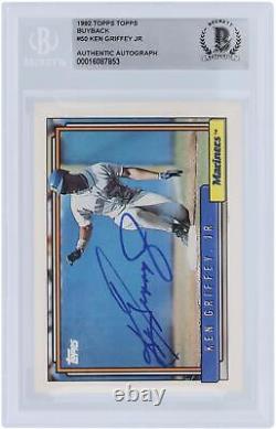 Autographed Ken Griffey Jr. Mariners Baseball Slabbed Card Item#12995884 COA
