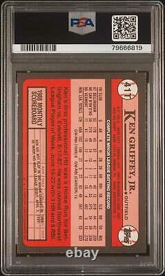 Graded 1989 Topps Traded Ken Griffey Jr. #41T Rookie RC Card PSA 10 Auto Mint