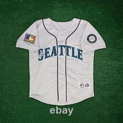 Ken Griffey Jr. 1994 Seattle Mariners Men's Road Grey Jersey with MLB 125th Patch