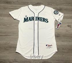 Ken Griffey Jr #24 Seattle Mariners Authentic Stitched Majestic Jersey Mens 44 L