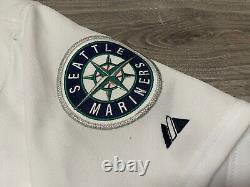Ken Griffey Jr #24 Seattle Mariners Authentic Stitched Majestic Jersey Mens 44 L