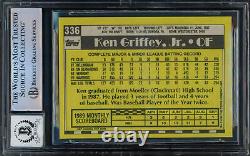 Ken Griffey Jr. Autographed 1990 Topps Card Mariners Gem 10 Auto Beckett 220301