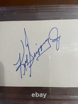 Ken Griffey Jr. Autographed 3x5 Index Card Seattle Mariners Beckett Bas
