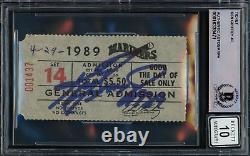 Ken Griffey Jr. Autographed 4-29-1989 Rookie Ticket Gem 10 Auto Beckett 16339471