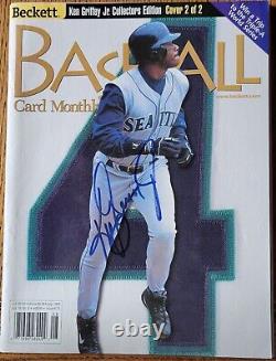 Ken Griffey Jr, Autographed Beckett Baseball Card Monthly 2 of 2, August 1999