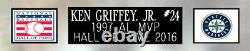 Ken Griffey Jr Autographed & Framed White Seattle Jersey Auto Beckett Cert