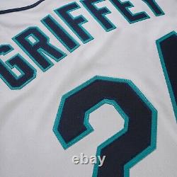 Ken Griffey Jr. Seattle Mariners 1997 Grey Road Jersey with Jackie 50th Patch