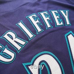Ken Griffey Jr. Seattle Mariners Alternate Navy Blue Men's Jersey with Team Patch