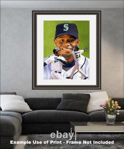 Ken Griffey Jr Seattle Mariners MLB Baseball Stadium Art Print 11x14-48x36
