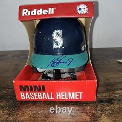 Ken Griffey Jr Seattle Mariners Mini Riddell Helmet Autographed UDA In Box