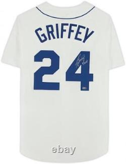 Ken Griffey Jr. Seattle Mariners Signed Throwback Mitchell & Ness Jersey withInsc