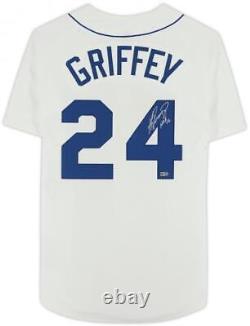Ken Griffey Jr. Seattle Mariners Signed Throwback Mitchell & Ness Jersey withInsc
