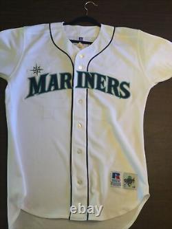 Ken Griffey Jr Signed Autographed Seattle Mariners White Russell Athletic Jersey