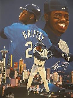 Ken Griffey Jr Signed Seattle Mariners Limited Edition Danny Day Giclee JSA