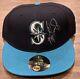 Ken Griffey Jr Signed Seattle Mariners New Era 59fifty Baseball Hat With 2 Coas