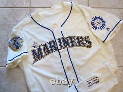 RARE! Authentic KEN GRIFFEY JR Seattle Mariners MLB Majestic Flex Base Jersey 48