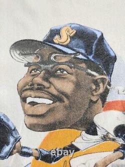Rare Vintage Ken Griffey Jr. Caricature 1990 T-Shirt MLB Seattle Marine Mariners