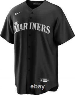 Seattle Mariners Ken Griffey Jr #24 Nike Black Pitch Fashion MLB Player Jersey